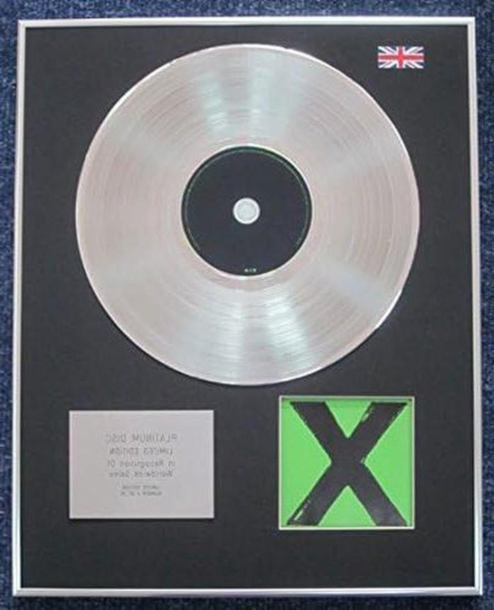 Ed Sheeran Platinum LP Limited Edition CD - Zilver - 54 x 44 x 7 cm
