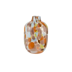 Vase   , mehrfarbig , Glas , Maße (cm): H: 26  Ø: 17