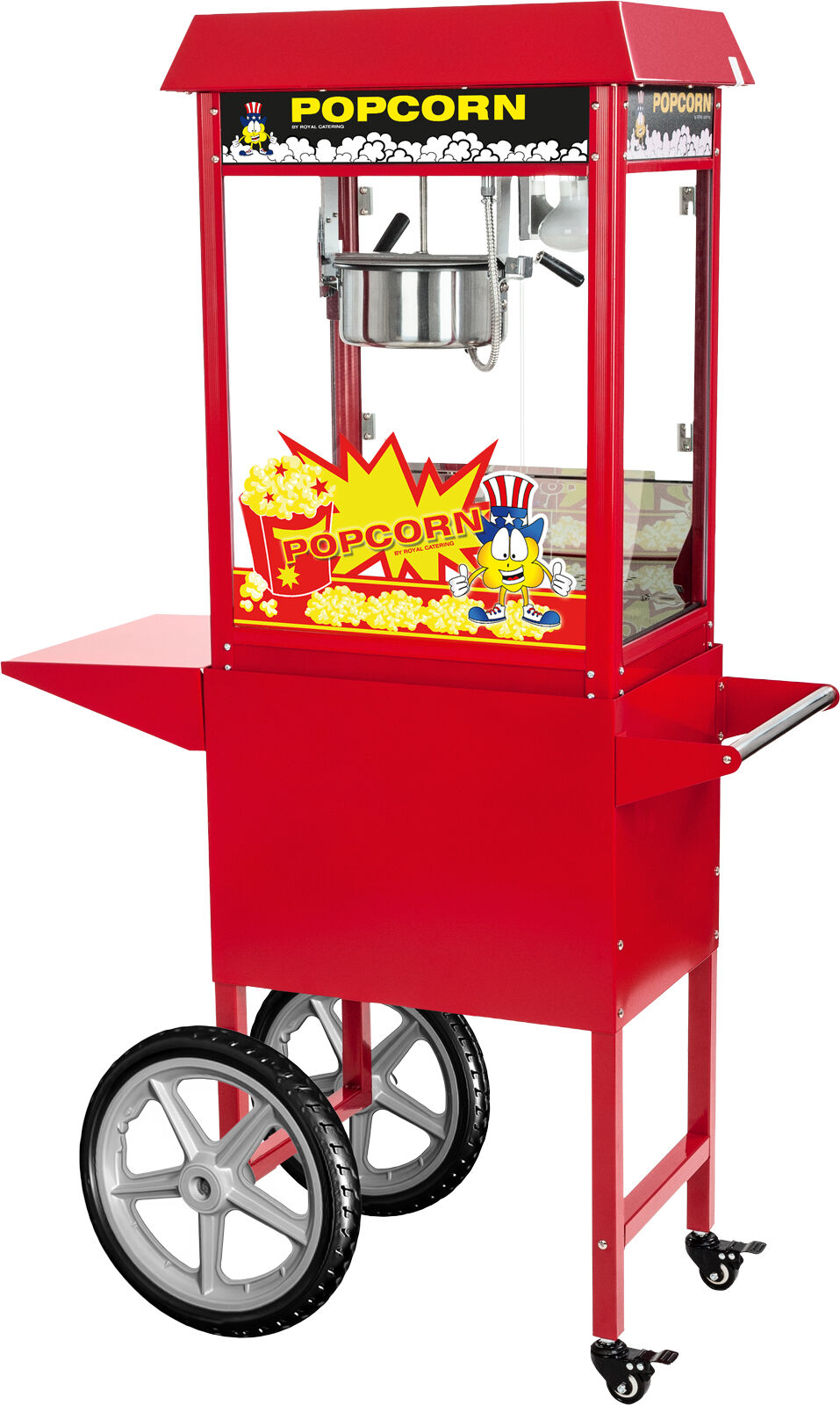 Small Popcorn Machine - 5 kg/h - 1500 W - red - Royal Catering RCPR-16E