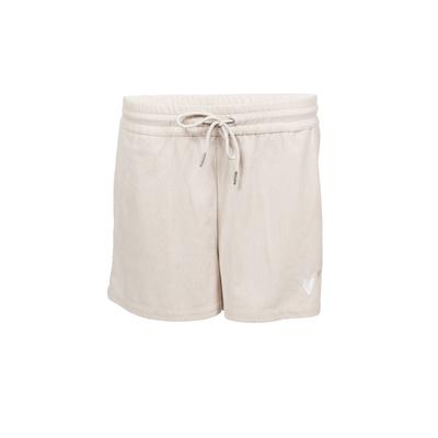 Sweatshorts KLEINIGKEIT "Kleinigkeit Kim Cordashian Shorts", Damen, Gr. XL, US-Größen, frappé, 100% Polyester, unifarben, normal, Hosen Sweatshorts