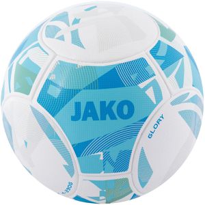 JAKO Fußball Lightball Glory, 2349-677, Größe 4, weiß/lightblue, 290 Gramm, Trainingsball