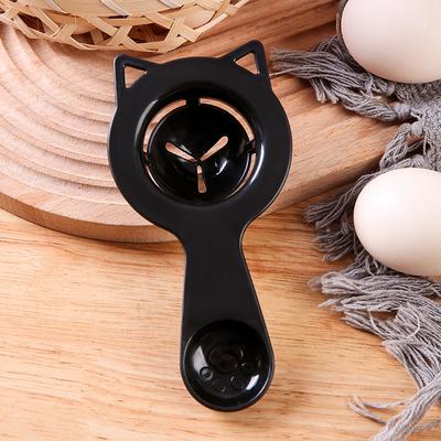 The Handy Homestead Premium Cute Cat Egg Separator & Measuring Cup Tool For Easy Baking And Cooking black