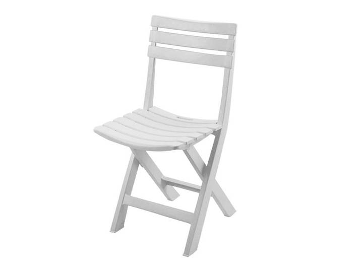 Lot de 4 chaises de jardin pliables en résine fauteuils d'extérieur pliables pour jardin et terrasse coloris blanche