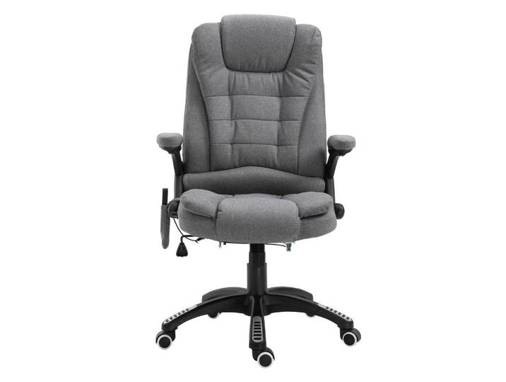 Vinsetto Massagesessel Chefsessel Gamingstuhl Drehstuhl Massagebürostuhl Grau, Kunststoff, Füllung: Schaumstoff,Schaumstoff, 74x116x67 cm, Büromöbel, Bürostühle, Drehstuhl