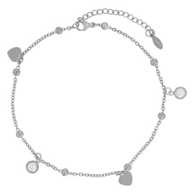 Kettenanhänger ADELIA´S "Anhänger aus Edelstahl mit Perle", silber, Schmuckanhänger, Damen, Edelstahl, Kettenanhänger, Zum Verschenken – ideal zum Muttertag