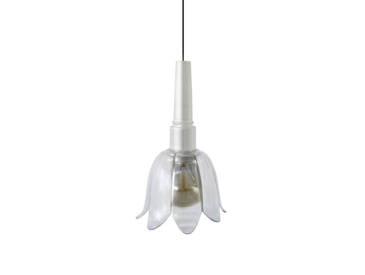 Suspension métal cable Pyramide blanc D16cm