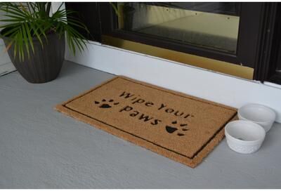Imports Decor Wipe Your Paws Outdoor Coir Non Skid Doormat
