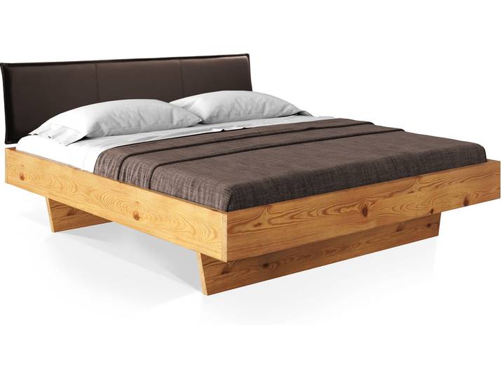 CURBY Wangenbett mit Polsterkopfteil, Material Massivholz
