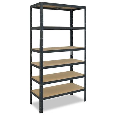 shelfplaza HOME 200x90x60 cm Schwerlastregal in anthrazit mit 6 Böden und 145 kg Traglast pro Boden
