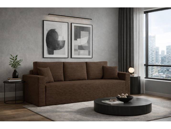 Kaiser Möbel Modernes Sofa ZOOM mit Schlaffunktion Braun
