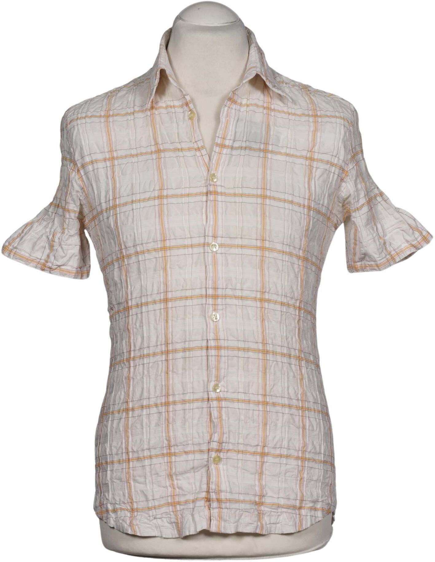 Hugo by Hugo Boss Herren Hemd, Beige, Gr. M, Baumwolle - Second Hand