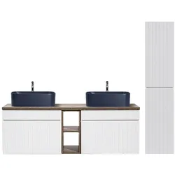 BADMÖBEL 140cm Zelie 2er-Set Weiß