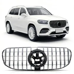 GT Schwarz glänzend Kühlergrill mit Camera passend für Mercedes-Benz GLS X167 2018-2024