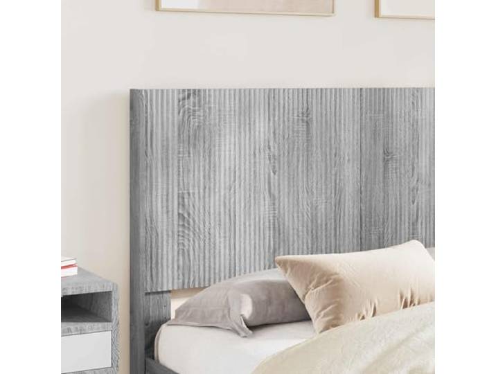 KTHLBRH Doppelbett mit Stauraum, Sonoma, Grau Holzkonstruktion, Kopfteil inklusive, 150 x 200 cm, 280 kg
