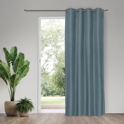 Gardine "Aurora", blau, B:140cm H:245cm, Polyester, HOME LIVING BY GERSTER, Gardinen, Gardine, SB-Ösenschal "Aurora" aus Dekostoff
