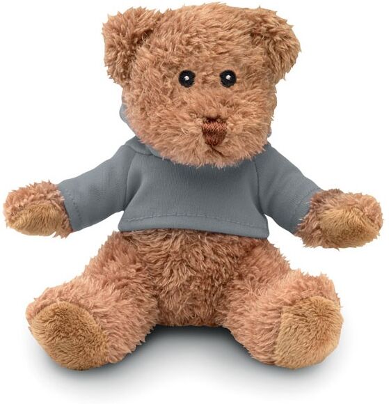 JOHNNY T Peluche ourson avec t-shirt gris