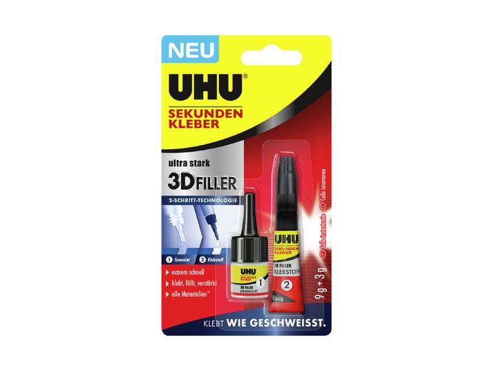 UHU Sekundenkleber 3D Filler 9g + 3g