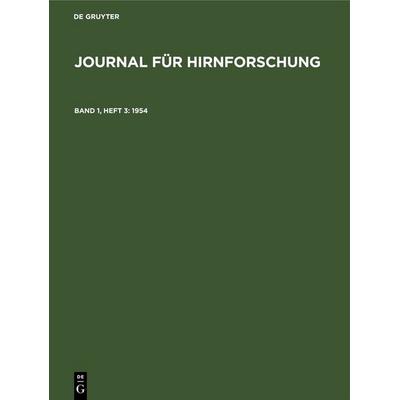 1954, Gebundene Ausgabe von , De Gruyter, 978-3-11-252685-9
