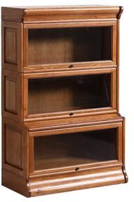 Crafters and Weavers Mission 3 Stack Oak Barrister Bookcase