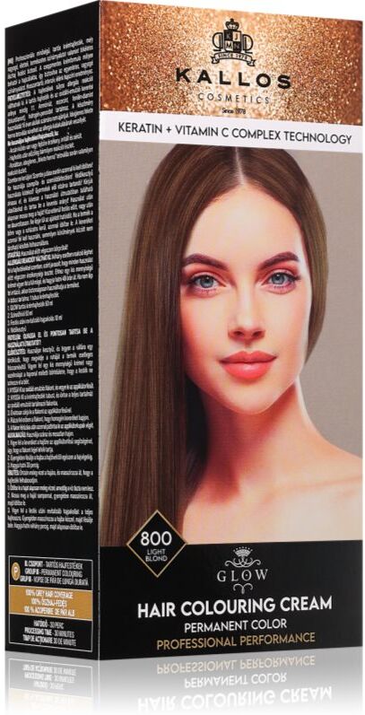 Kallos Glow Lasting Cream Colour coloration cheveux permanente teinte Light Blond 60 ml