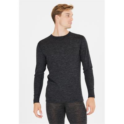Funktionsshirt WHISTLER "Cerro", Herren, Gr. L, schwarz, 85% Wolle, 15% Lyocell, meliert, lang, Shirts Funktionsshirt, mit atmungsaktiver und feuchtigkeitsregulierender Eigenschaft