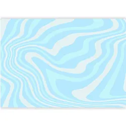 Artgeist, Tapete, Fototapete - Composition in Blues and Whites - Harmonious Abstract Waves in a Cool Color Tone (150 x 105 cm)