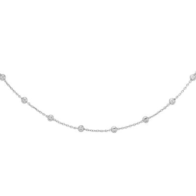 Silberkette FIRETTI "Schmuck Geschenk Silber 925 Halsschmuck Ankerkette diamantierte Kugeln", silber (silberfarben), Halsketten, Damen, Silber 925 (Sterlingsilber), L: 45 B: 1,1mm, Silberkette, B:1,1mm