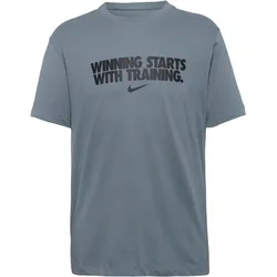 Nike DRI-FIT WINNING Funktionsshirt Herren | Gr. L | grau - grau