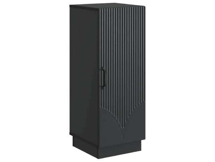 TEKGHUT Sideboard Schwarz 33 x 34,5 x 87 cm Holzwerkstoff Fächer, Schubladen, Regale, Esszimmer, Wohnzimmer, offene Räume, Abstauben mit trockenem Tuch