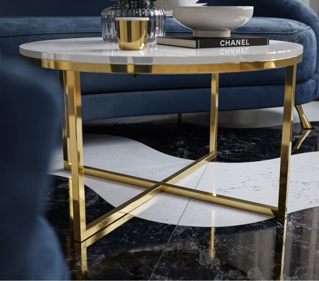 Fairmont Park Swinyer Cross Legs Coffee Table White/Black