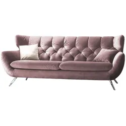KAWOLA Sofa CHARME 2-Sitzer Velvet roségrau