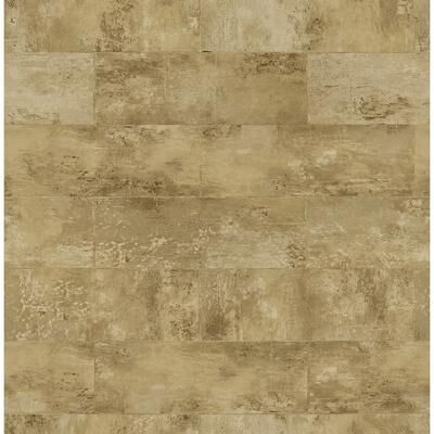 Seabrook Designs Callaway Faux Concrete Stacks Unpasted Wallpaper