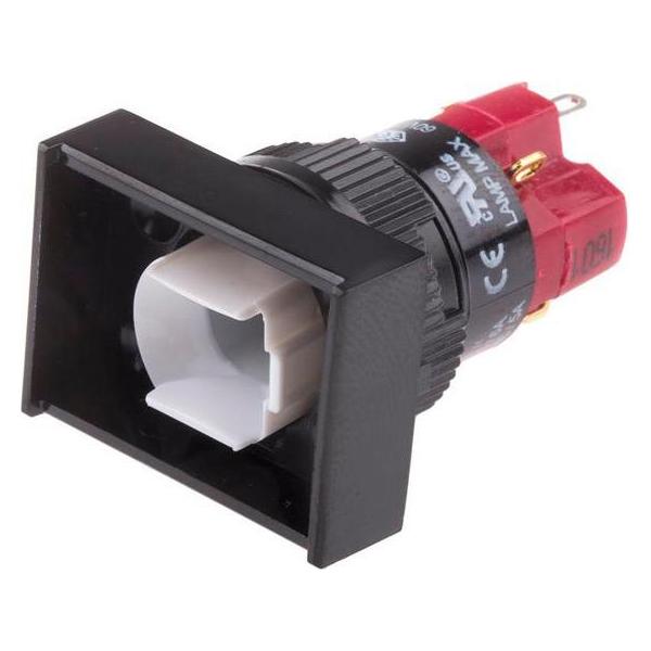 RS PRO Pushbutton switch,SPDT,rectang,momentary (7452562)