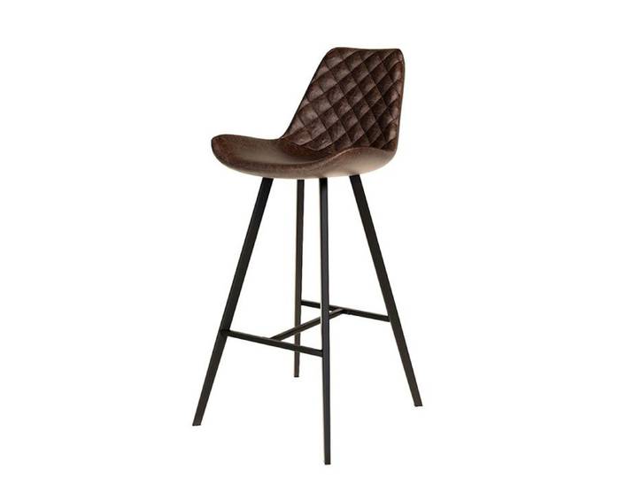 Tabouret de bar Palmas PU brun foncé