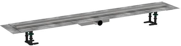 Hansgrohe RainDrain Compact Komplettset Duschrinne 56172800 für flache Installation, 1200 mm, Edelstahl gebürstet