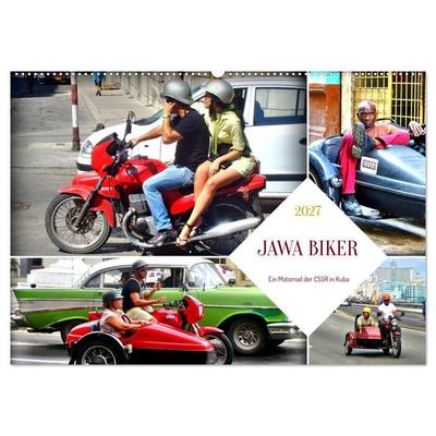 JAWA BIKER - Ein Motorrad der CSSR in Kuba (Wandkalender 2027 DIN A2 quer), CALVENDO Monatskalender