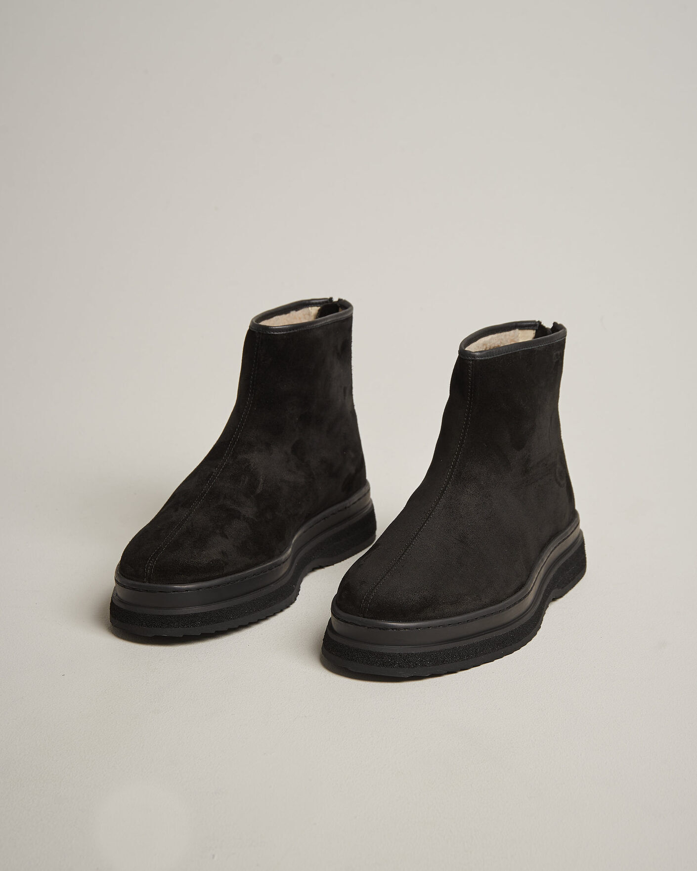 Gant Blistown Shearling Suede Curling Boot Black men 43 Sort