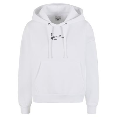 Kapuzensweatshirt KARL KANI "Karl Kani Karl Kani Small Signature Essential OS Hoodie", Damen, Gr. L, weiß, 65% Baumwolle, 35% Polyester, Rundhals, Sweatshirts