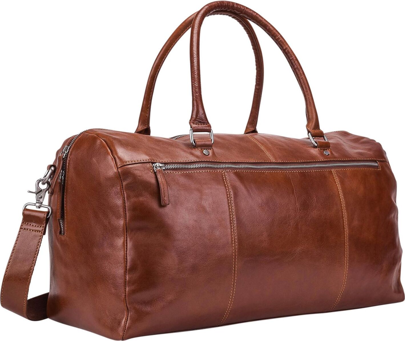 LEONHARD HEYDEN Leder Reisetasche Umhängetasche Cambridge Travel Bag Cognac braun