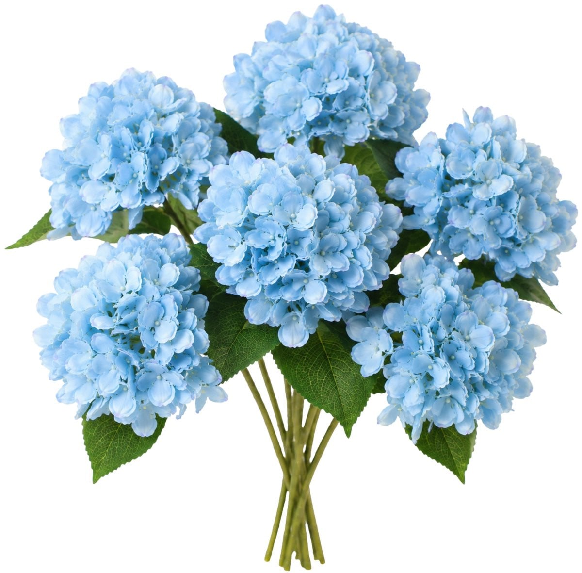 ROSIFY Kunsthortensia Blauw - Set van 6 stuks - 46 cm
