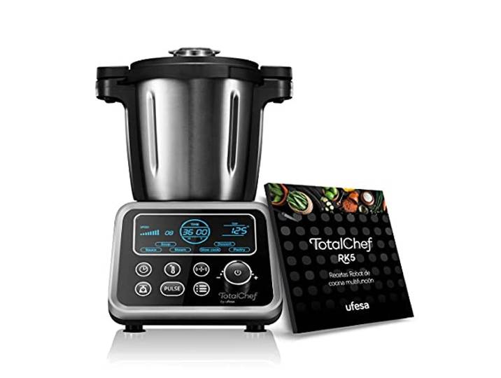 Ufesa Totalchef RK5 Küchenmaschine mit mehreren Kochprogrammen, 1700 W Leistung, LCD-Display, Kanne mit 3,5 l Fassungsvermögen, inkl. Rezeptbuch und integrierter Waage