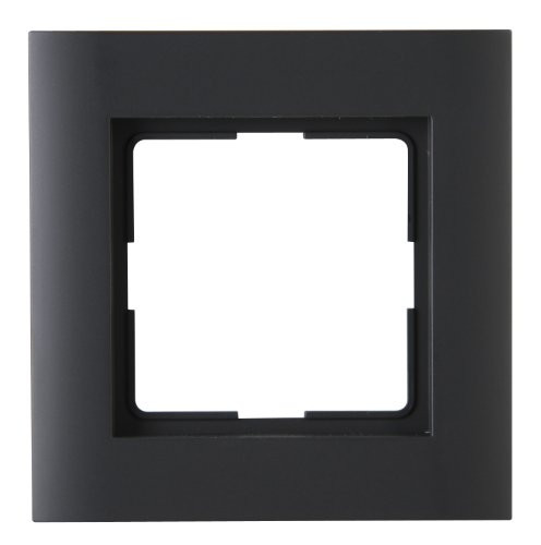 Kopp Athenis afdekframe enkelvoudig zwart B: 8,6 cm, D: 8,2 cm, H: 1,2 cm