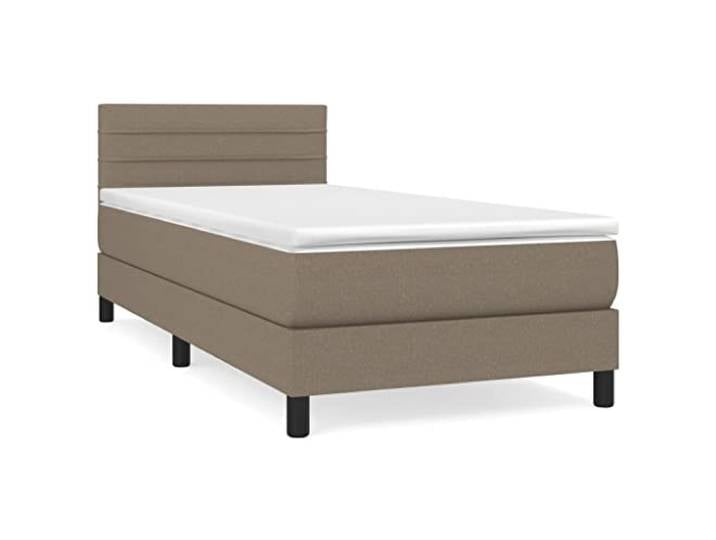 PUGYNBK Boxspringbett, 80 x 200 cm, mit Federkernmatratze Verstellbares Kopfteil, mittlere Festigkeit, atmungsaktiver Stoff, inklusive Montageanleitung (evtl. nicht in deutscher