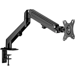 Wiltec Monitorhalterung Gasdruckfeder Monitor 17-27 Zoll Tischhalterung VESA (Tisch, 27", 6.50 kg), Monitor Halterung, Schwarz