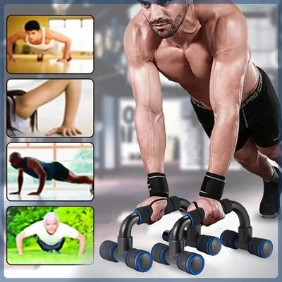 Healfit Counter Home Foam Small Men Fitness Equipment H Shaped Push Up Bracket Auxiliary Exercise Pectoral Muscle Enhancer blue