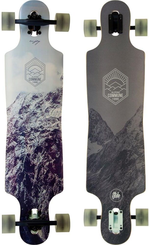 Longboard "Slide Alpine 38", lila (mehrfarbig), Skateboards, Longboard mehrfarbig Einheitsgröße
