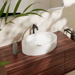 hansgrohe Xuniva Aufsatzwaschtisch 60165450 550x400mm, ohne Hahnloch/Überlauf, weiß