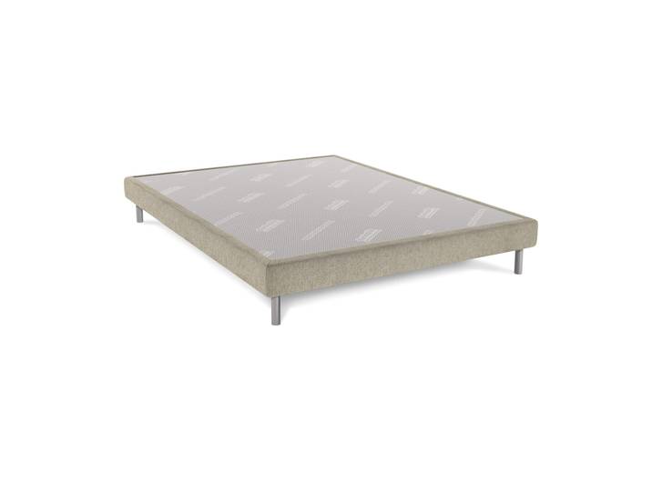 Sommier Dunlopillo Bellini beige 15 cm avec pieds 140x200