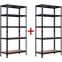 Fachbodenregal 1+1 GRATIS, Tragfähigkeit 175 kg, 1800 x 900 x 450 mm