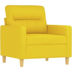vidaXL Sofasessel Hellgelb 60 cm Stoff